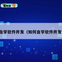 如何自学软件开发（如何自学软件开发专业）