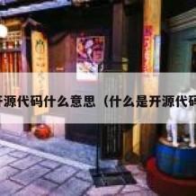 开源代码什么意思（什么是开源代码）