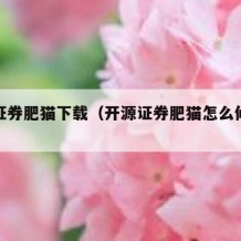 开源证券肥猫下载（开源证券肥猫怎么修改银行卡）