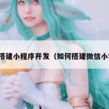 如何搭建小程序开发（如何搭建微信小程序）