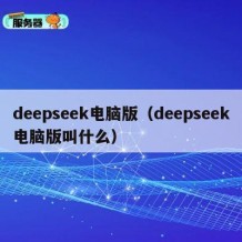 deepseek电脑版（deepseek电脑版叫什么）