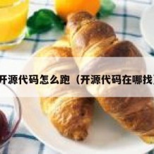 开源代码怎么跑（开源代码在哪找）