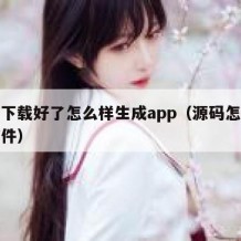 源码下载好了怎么样生成app（源码怎么生成软件）