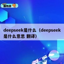 deepseek是什么（deepseek是什么意思 翻译）