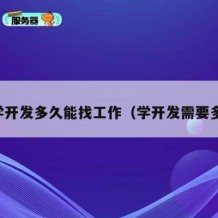 自学开发多久能找工作（学开发需要多久）