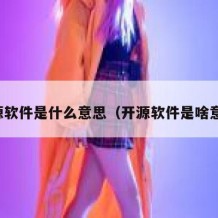 开源软件是什么意思（开源软件是啥意思）