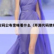 开源代码公布意味着什么（开源代码使用规范）