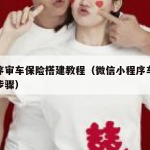 小程序审车保险搭建教程（微信小程序车辆年检的步骤）