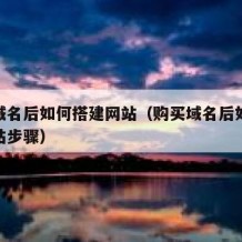 购买域名后如何搭建网站（购买域名后如何搭建网站步骤）