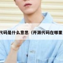 开源代码是什么意思（开源代码在哪里查询）