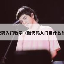 敲代码入门教学（敲代码入门用什么软件）