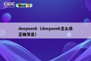 deepseek（deepseek怎么读正确发音）