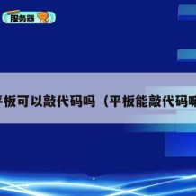 平板可以敲代码吗（平板能敲代码嘛）