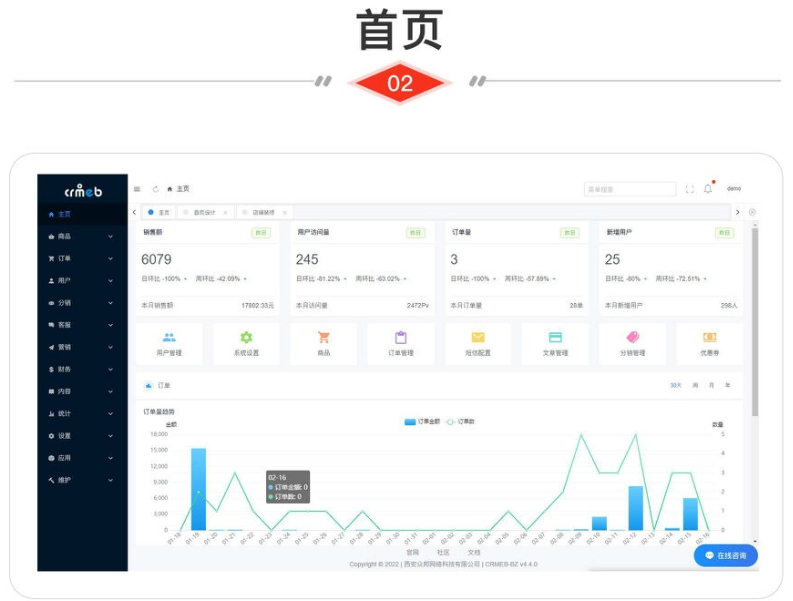 CRMEB/V4.4标准版打通版商城源码小程序公众号H5+App商城源码 第3张
