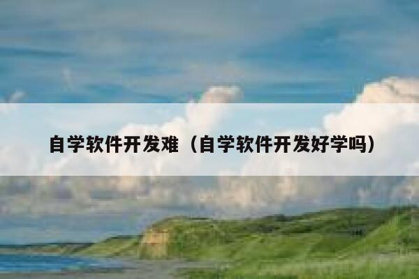 自学软件开发难(自学软件开发好学吗) 第1张 自学软件开发难(自学软件开发好学吗) 第1张