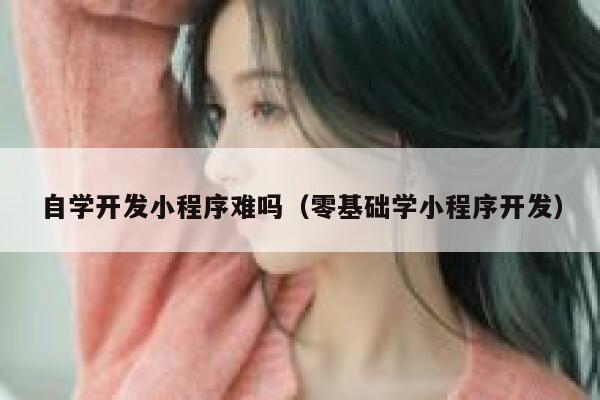 自学开发小程序难吗（零基础学小程序开发） 第1张