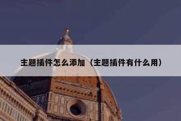 主题插件怎么添加（主题插件有什么用） 第1张