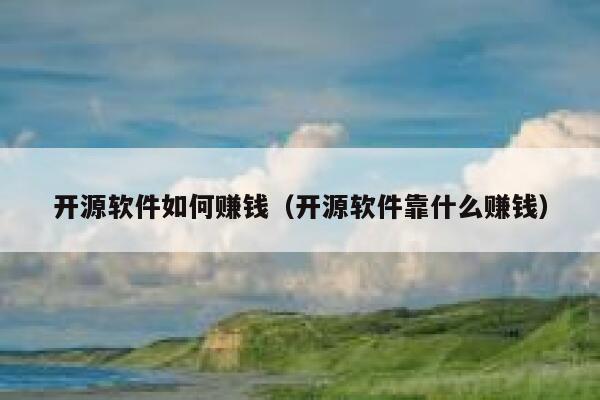 开源软件如何赚钱(开源软件靠什么赚钱) 第1张 开源软件如何赚钱(开源软件靠什么赚钱) 第1张
