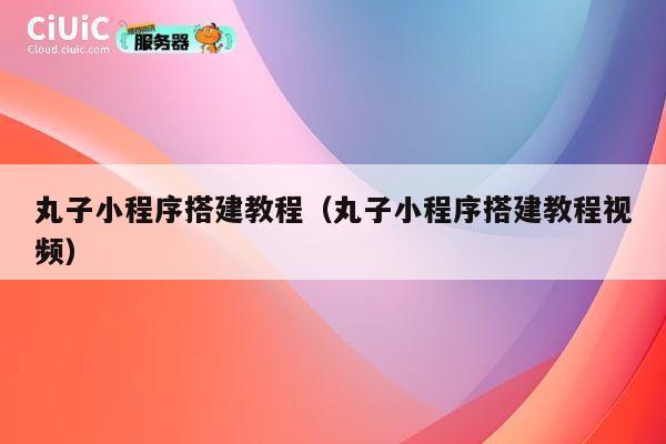 丸子小程序搭建教程（丸子小程序搭建教程视频） 第1张