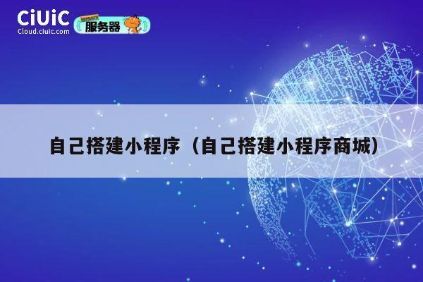 自己搭建小程序(自己搭建小程序商城) 第1张 自己搭建小程序(自己搭建小程序商城) 第1张