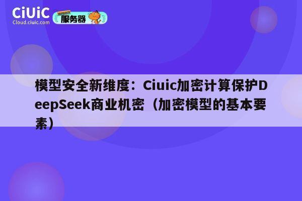 模型安全新维度：Ciuic加密计算保护DeepSeek商业机密（加密模型的基本要素） 第1张